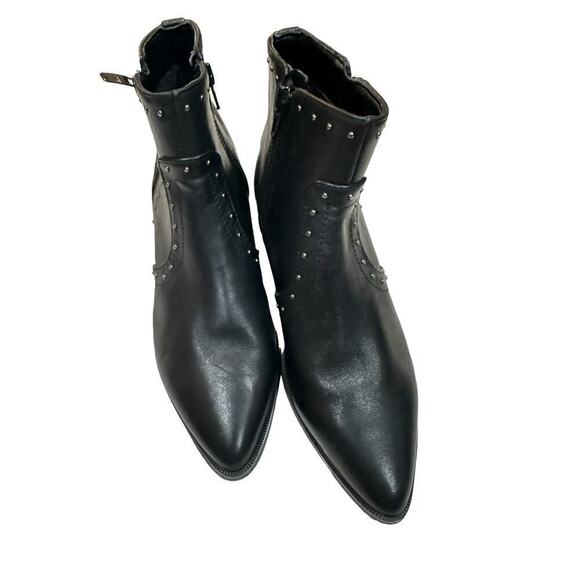 Marc Fisher Black Studded Side Zip Women’s Black Booties Size 5 - Picture 4 of 5